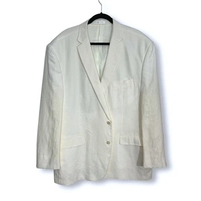 Lauren Ralph Lauren Men's white Linen Blazer Suit Jacket Size 50R - Image 1 of 4