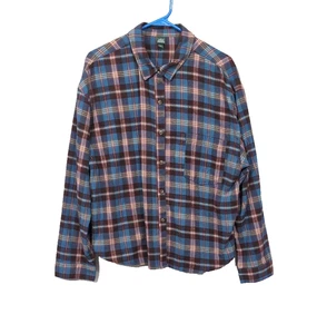 Camisa con botones de franela a cuadros Wild Fable talla Jr XXL de gran tamaño ajuste de novio - Imagen 1 de 16