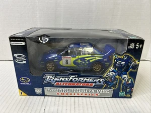 2003 Hasbro Transformers ALTERNATORS #1 SMOKESCREEN WRC Subaru Impreza NIB Z6 - Picture 1 of 6