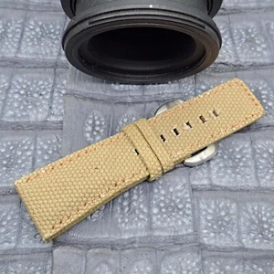 Cinturino Orologio Tela 28mm/24mm Su misura Design Vintage Minimalista - Foto 1 di 10