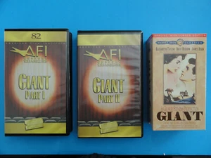 GIANT - 1956 VHS 2 TAPE- ELIZABETH TAYLOR- BLOCKBUSTER VIDEO AFI COLLECTION #82 - Bild 1 von 10