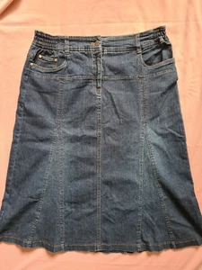 Jeansrock blau midi Gr. 46 / XL - Bild 1 von 5