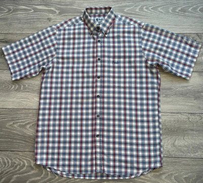 Pringle Of Scotland Mens Short Sleeved button down checked Shirt. Size Medium 9 - Image 1 of 4