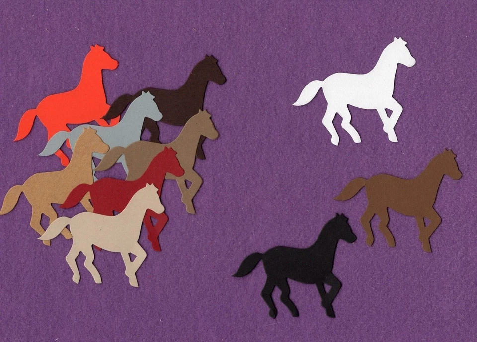 Tarjetas de álbum de recortes troquelados HORSE SMALL Foto 1 de 1