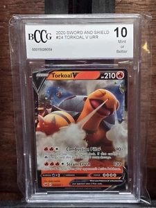 2020 Pokemon: TORKOAL V 024/202 - [Sword & Shield Base Set] Gem Mint BCCG 10  - Picture 1 of 2