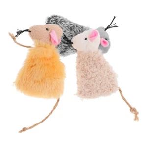3Pcs Toy Cat Toy Refillable Catnip Cat Toys Plush Mice Cat Toys - Picture 1 of 12