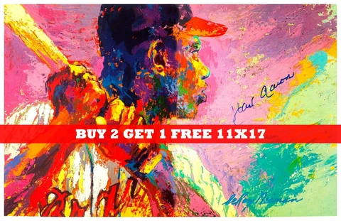 Hank Aaron, Atlanta Braves,  LeRoy Neiman Reproduction 11x17 Cover