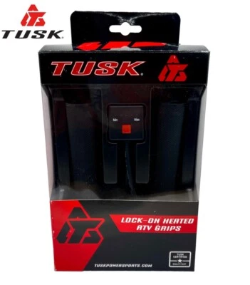 Tusk ATV Lock-On Heated Grips Honda Yamaha Kawasaki Suzuki Polaris Arctic Cat - Image 1 of 4