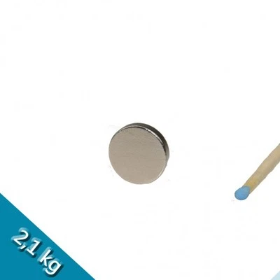 SmCo-Scheibenmagnet Ø 15,0 x 3,0 mm S280 Nickel - hält 2,1 kg
