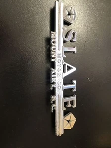 SLATE MOTER CO MT AIRY NC DECK TAG BADGE NOS MOPAR - Bild 1 von 4