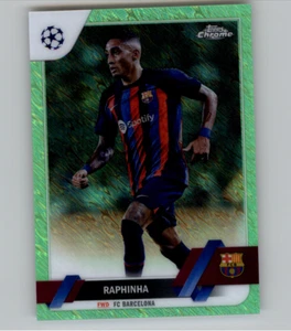 Raphinha - 2022-23 Topps Chrome UEFA Club Competitions Neon Green Shimmer /399 - Picture 1 of 2