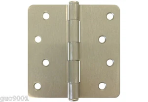 9 Stck. Satin Nickel 4 Zoll x 4 Zoll mit 1/4 Zoll Radius Türscharnier US15 gebürstet 4 Zoll - Bild 1 von 2