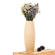 LEEWADEE Small Floor Vase – Handmade Flower Holder Made of Mango Wood Sophist...