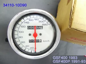 Suzuki GSF400 Speedometer 1991-1993 NOS Bandit 400 SPEEDO GAUGE OEM 34110-10D90 - Picture 1 of 6