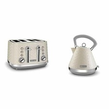 Morphy Richards Vector 4 Slice Toaster & Pyramid Kettle - Cream