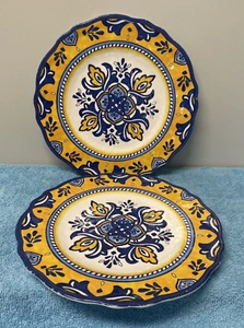 Set (2) Essteller Kenza Gold Le Cadeaux Williams Sonoma nicht mehr produziert 11 Zoll - Bild 1 von 5