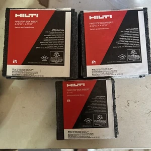 17) HILTI Firestop box insert 5) 4”x 4", 12) 4” 11/16 *NEW - Picture 1 of 3