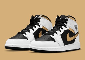 Las mejores ofertas en Jordan 1 Mid Negro Dorado | eBay