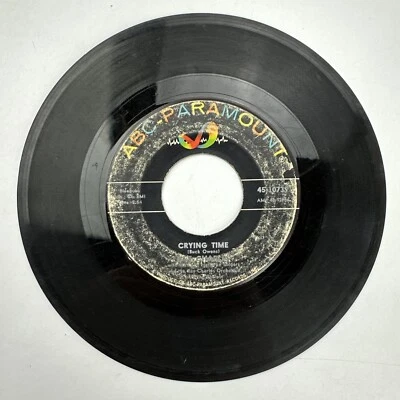 Ray Charles Crying Time / Dreamboat Record 45 RPM Vinyl - Image 1 of 2