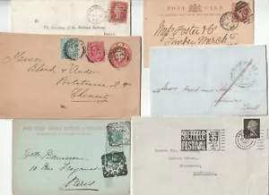 1845/1967 6 x SHEFFIELD POSTAL HISTORY COVERS & CARDS RAILWAY - BOTANIC GARDENS - Foto 1 di 2
