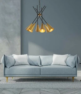 Chandelier Modern Mid Century Sputnik Foyer Living Dining Room Light Fixture - Picture 1 of 8