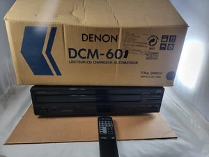 Denon Dcm 60 5 Disc Cd Player Changer In Original Box With Remote Rare - Picture 1 of 15