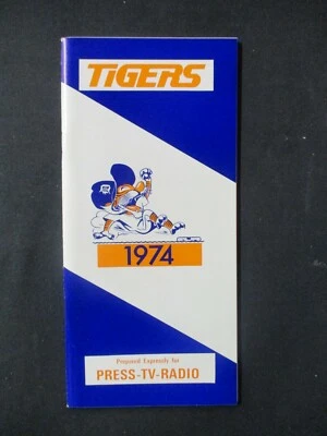 De colección 1974 Detroit Tigers Prensa Radio/TV Media Guide Al Kaline 1837 Foto 1 de 2