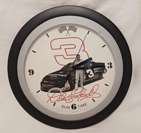 Dale Earnhart #3 Racing Quartz Clock made by Sun Time Enterprises Cover
