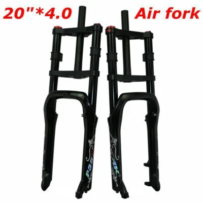 Double Shoulder Fat Bicycle Fork Air Forkes Snow MTB Moutain 20" 4.0" Bike Forks - Image 1 of 4