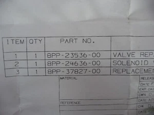 DONALDSON Valve Repair Kit 8PP-37827-00 SOLENOID 8PP-23536-00 8PP-24636-00 - Picture 1 of 4