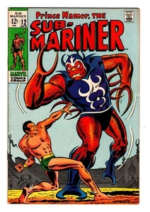 SUB-MARINER 12 (FN+ 6.5) ORIGIN of SERPENT CROWN / 1st LLYNA / 1969 SILVER AGE * - Picture 1 of 2