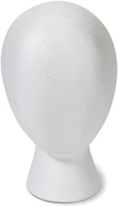 FloraCraft SmoothFoam Faceless Head 5.8 Inch x 6.8 Inch x 9.8 Inch White - Picture 1 of 2