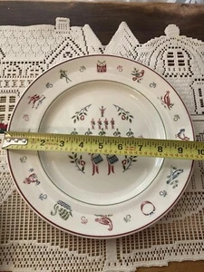 4 Johnson Brothers TWELVE DAYS OF CHRISTMAS Dinner PLATES England White Vtg - Picture 1 of 7