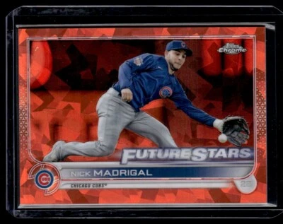 2022 Topps Chrome Sapphire Edition Orange Nick Madrigal 14/25 Chicago Cubs #466 - Image 1 of 2