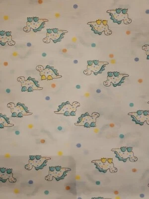 Tela tejida ligera de dinosaurios vintage de 3 yardas para bebé niño pequeño  Foto 1 de 3