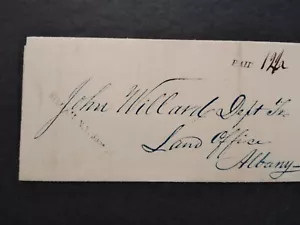 NY: Siloam 1844 Stampless Cover, Black Straight Line Cancel with Date, DPO - Bild 1 von 3