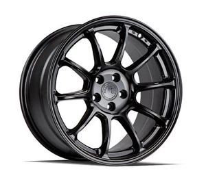 One 18x9 Aodhan AH06 5X114.3 +30 Flow Forged Matte Black Wheel - Picture 1 of 3