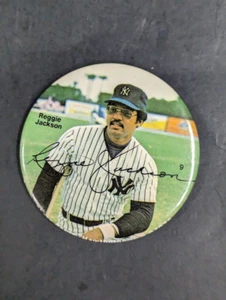 Reggie Jackson New York Yankees (1978) 3" Vintage MLB Baseball Pin-Back Button - Picture 1 of 2