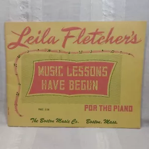 Vintage Leila Fletcher's Musikunterricht hat für das Klavier Liederbuch/Blätter begonnen - Bild 1 von 19