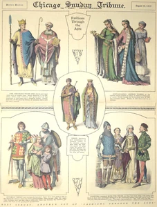 1929 Fashion Through the Ages BC Braun & Schneider Chicago Sunday Tribune Repro - Picture 1 of 4