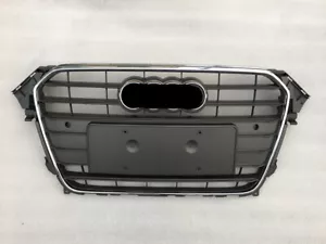 Original Car Grill Kühlergrill Frontgrill Schwarz Für 13-16 Audi A4 B8 Chrom - Bild 1 von 3