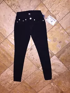 Nuevo con etiquetas $250 True Religion Brand Jeans Negros Denim Curvy Piernas Delgadas Para Mujer 23 - Imagen 1 de 4