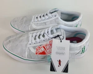 Vans X Crayola Comfycush Old Multi Color White Shoes unisex size 10.5 PAPER LOOK - Picture 1 of 12