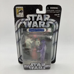 Star Wars Holographic Princess Leia Figure SDCC 2005 Exclusive Hasbro MOC - Foto 1 di 18
