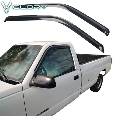 Fits 88-98 Chevy C1500 GMC K1500 95-99 Tahoe 92-99 Yukon Window Visor Rain Guard - Image 1 of 4