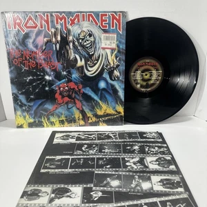 Iron Maiden-The Number of The Beast LP Vinyl 1982 Harvest ST-12202 “SHRINK”  VG+ - Picture 1 of 9