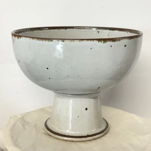 Vintage Dansk Brown Mist Large Compote Pedestal Fruit Bowl Pristine - Picture 1 of 8