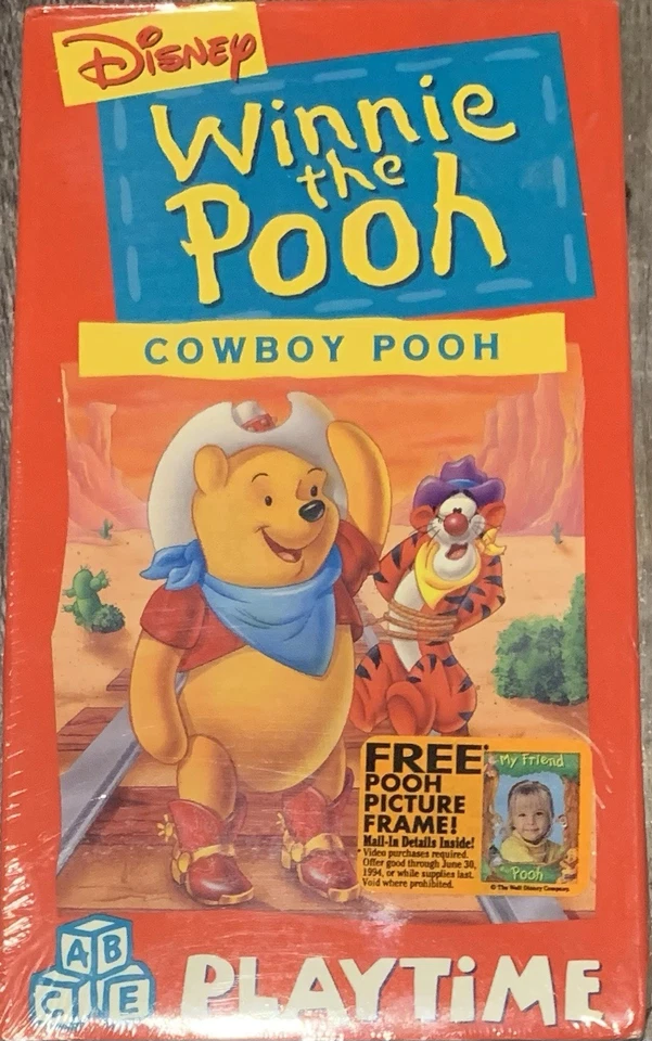 RARE! Winnie the Pooh: Playtime Cowboy Pooh VHS Package Sealed 1994 BRAND NEW!!! - Image 1 of 4