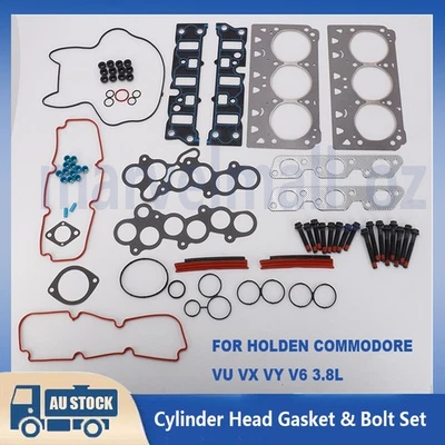 VRS HEAD GASKET SET/KIT+HEAD BOLTS FOR HOLDEN VU VX VY V6 3.8L 00-04 ZPN-3377 - image 1 of 4