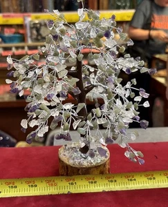 500 Piece Quartz, Amethyst, And Aventurine Gemstone Tree - Picture 1 of 6